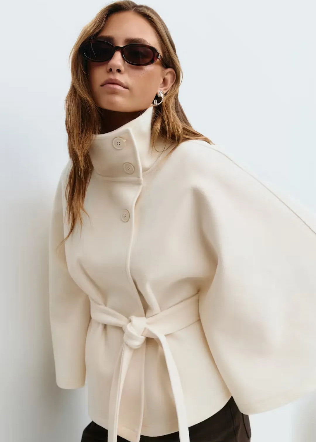 Elsie – Belt Cape Jacket