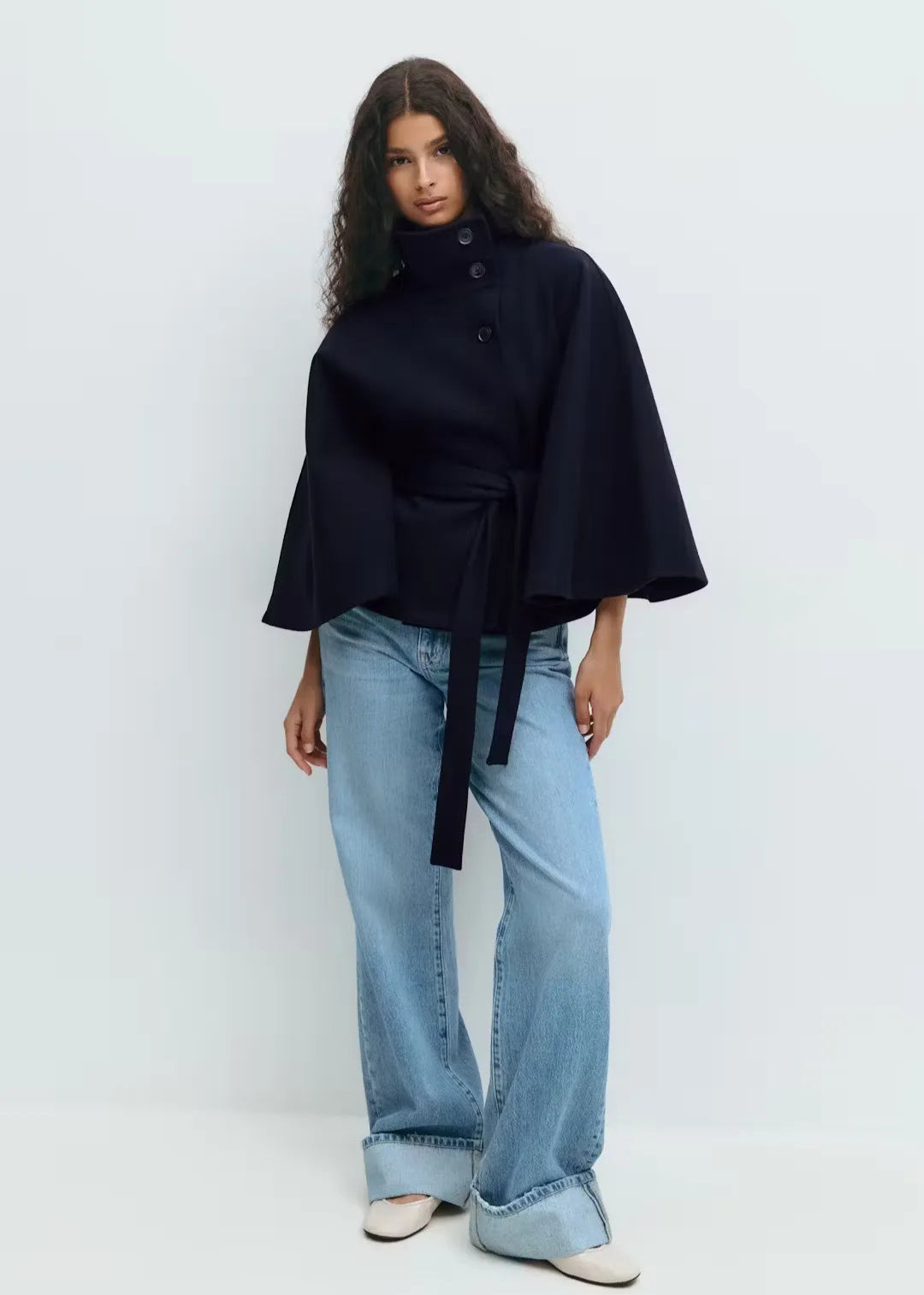 Elsie – Belt Cape Jacket