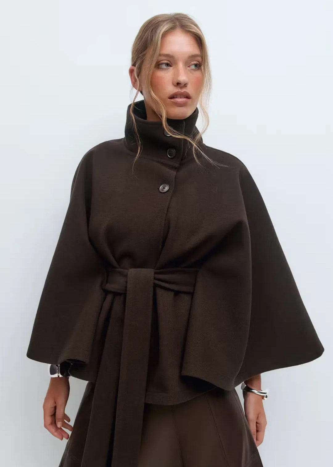 Elsie – Belt Cape Jacket