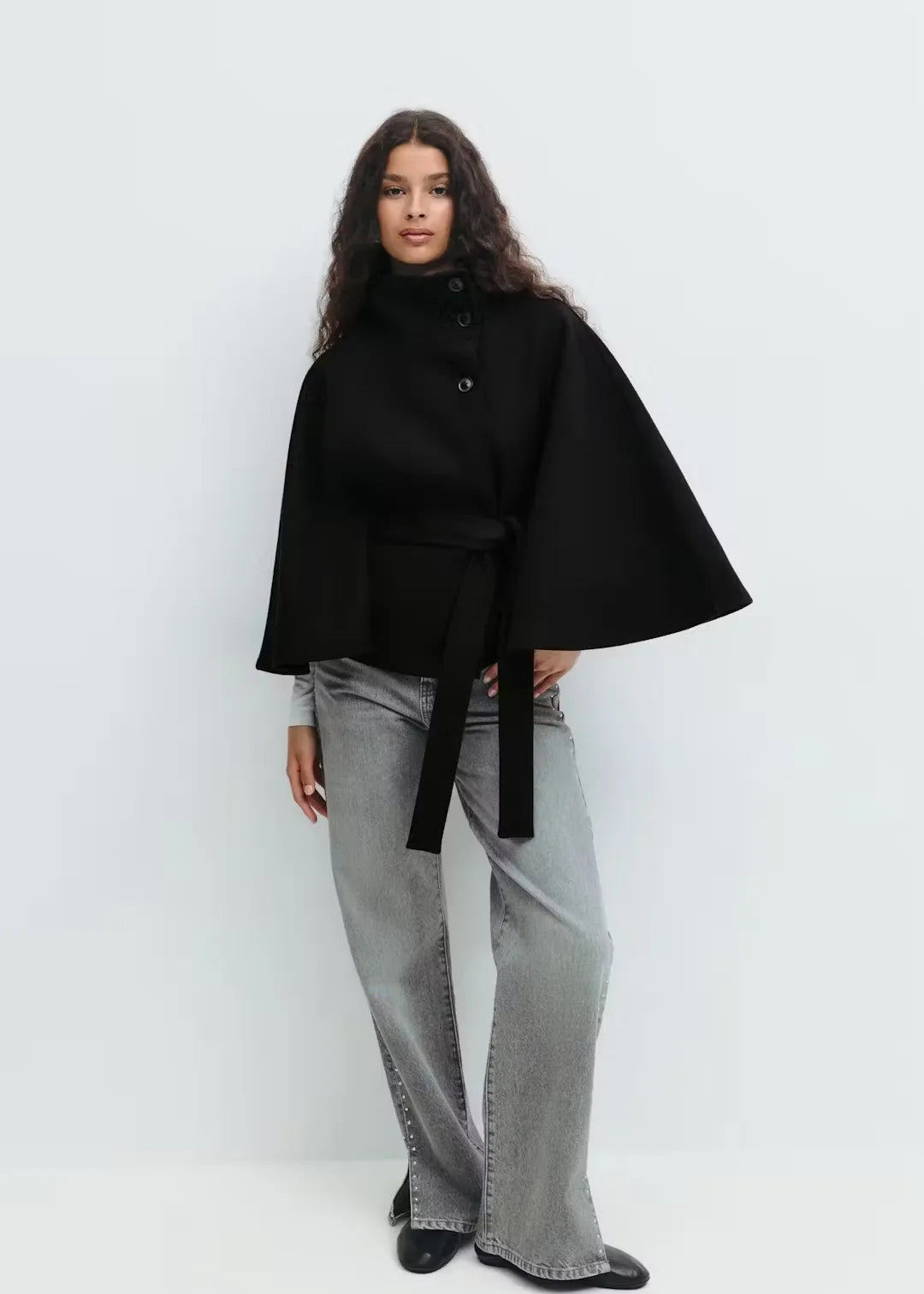 Elsie – Belt Cape Jacket