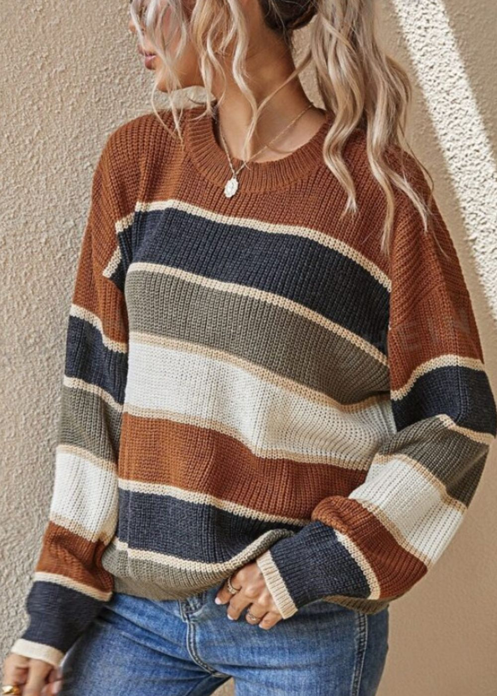 The Elara Striped Sweater