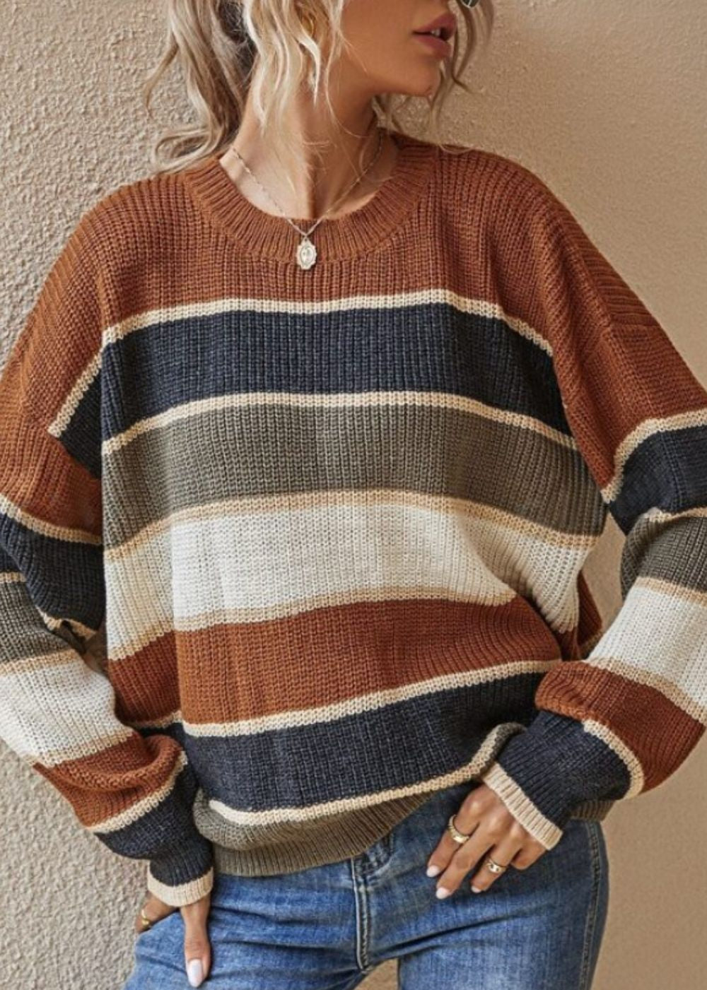 The Elara Striped Sweater