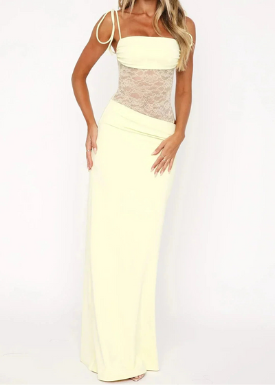 Orelia Lace Accent Maxi Dress