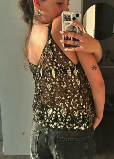 Noctura Gold Sequin Top