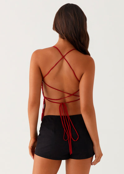 Radiance Bloom Beaded Cami