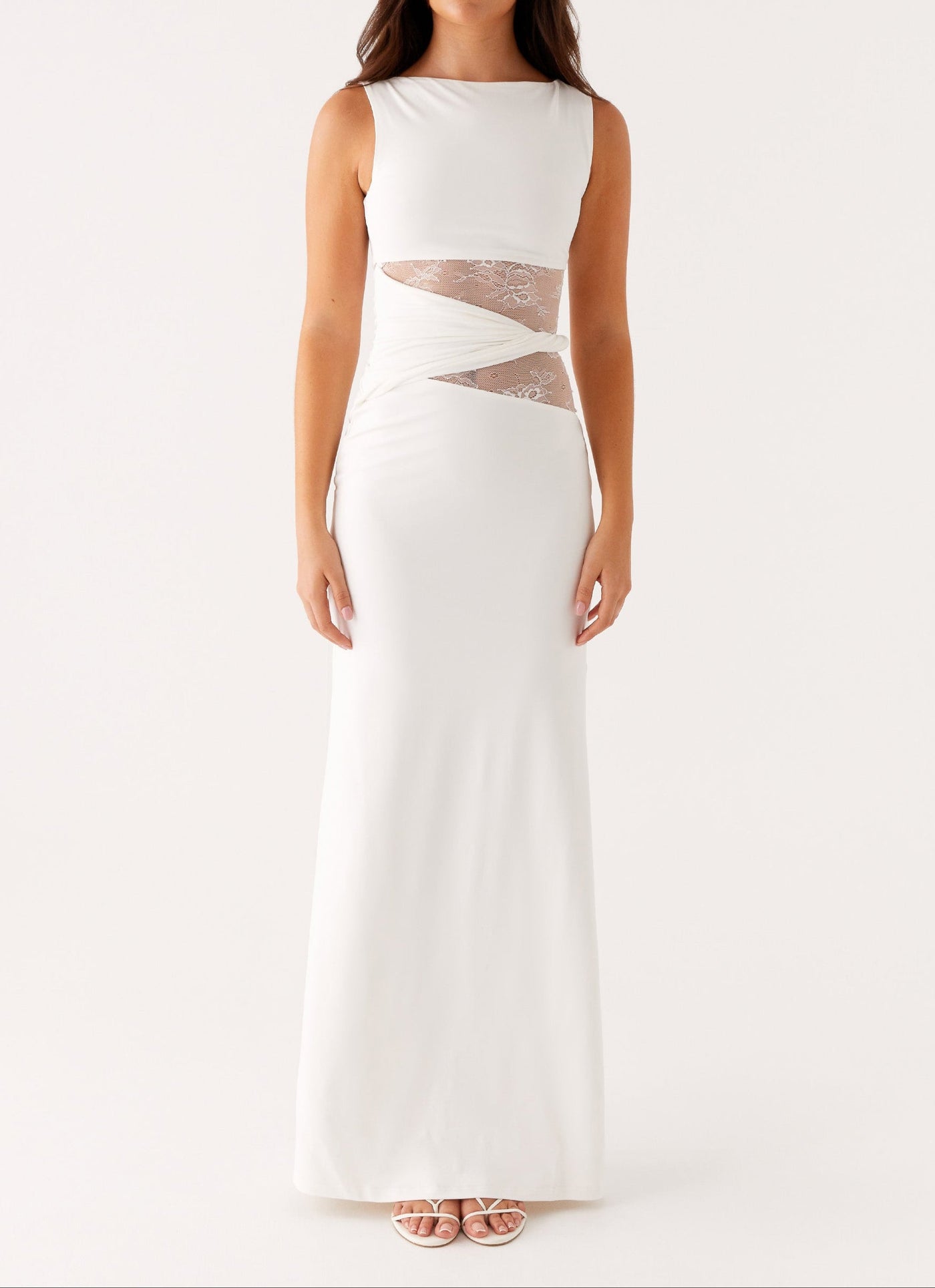 Sardinia Luxe Maxi Dress – Ivory White