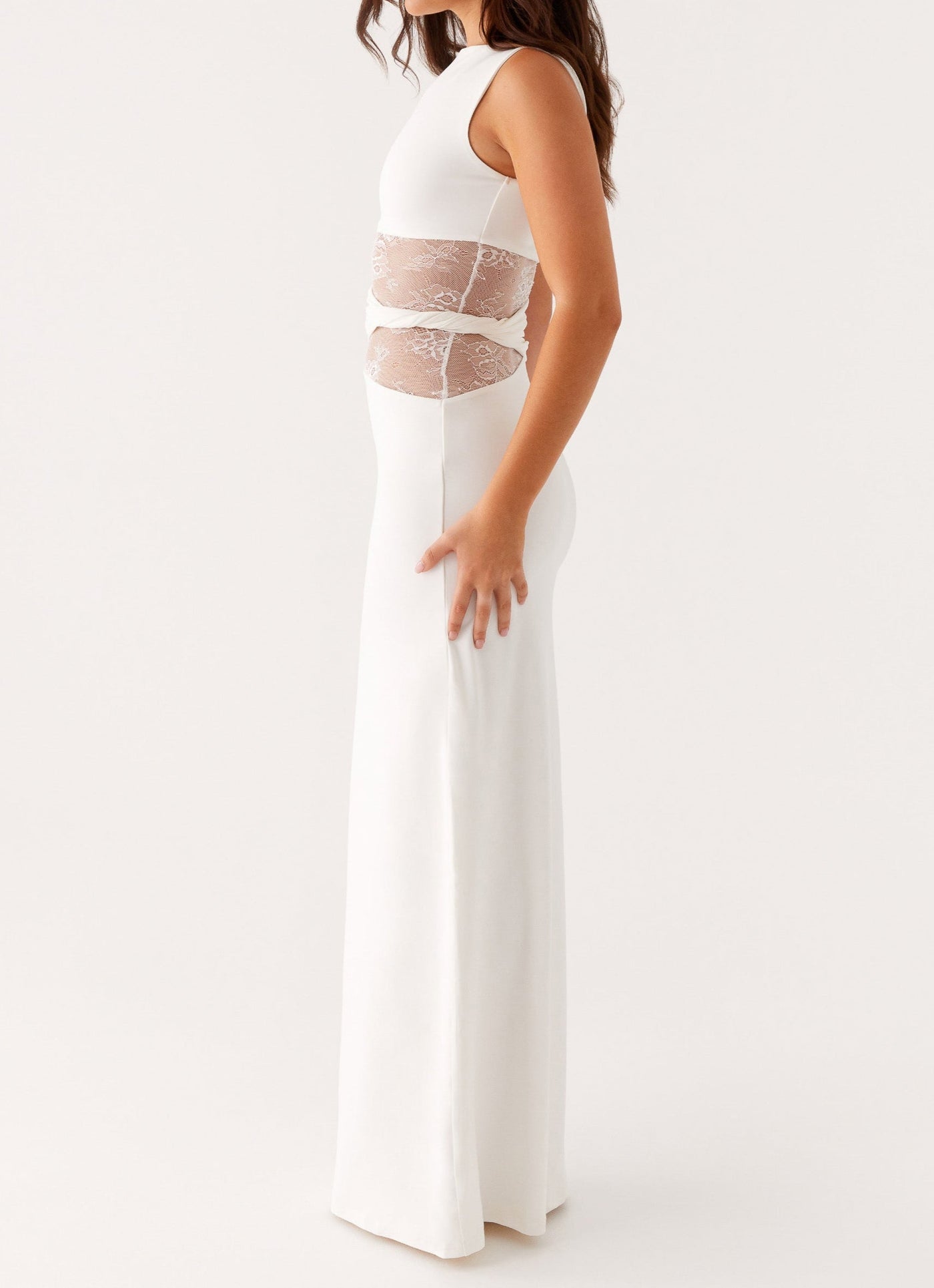 Sardinia Luxe Maxi Dress – Ivory White