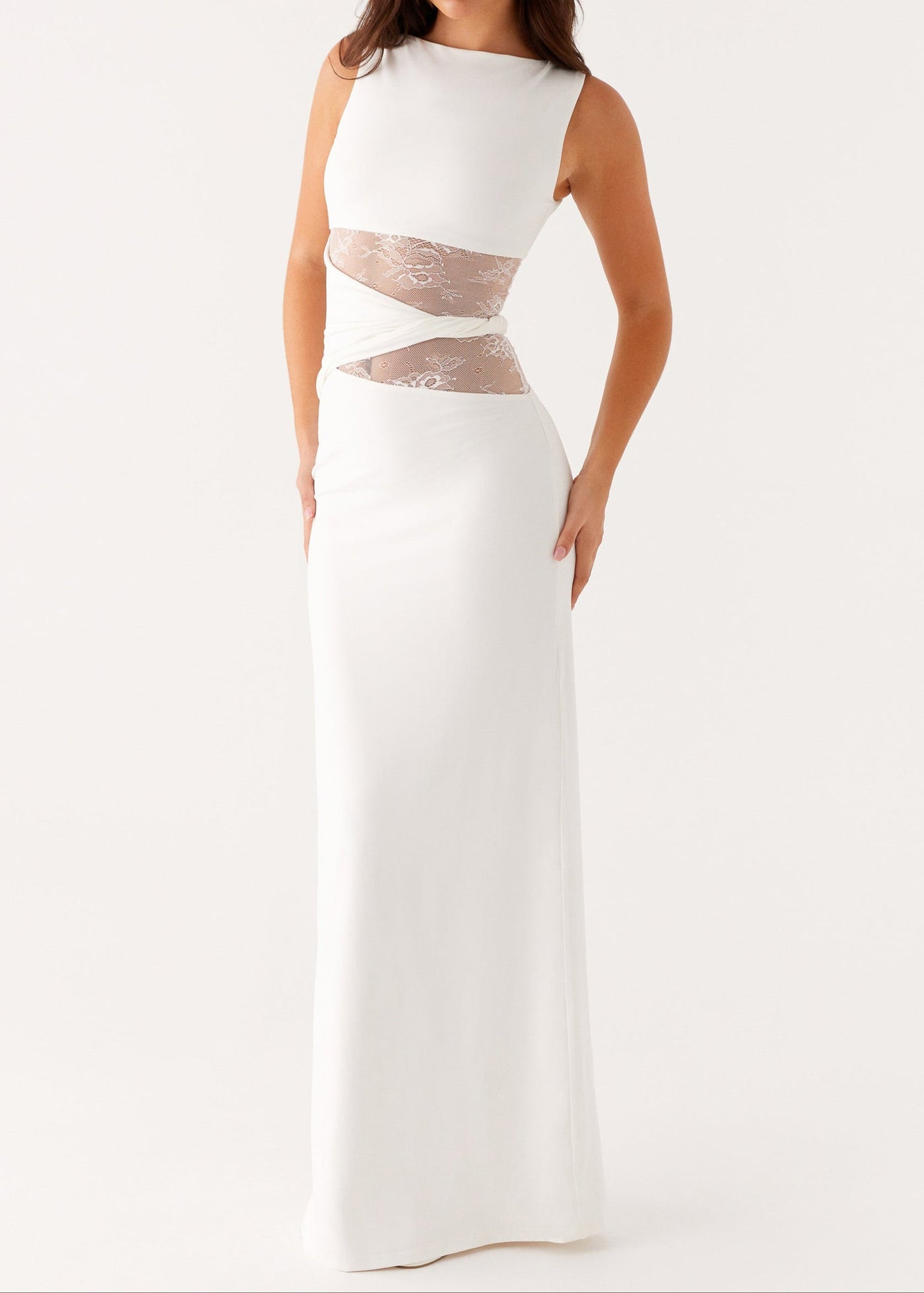 Sardinia Luxe Maxi Dress – Ivory White