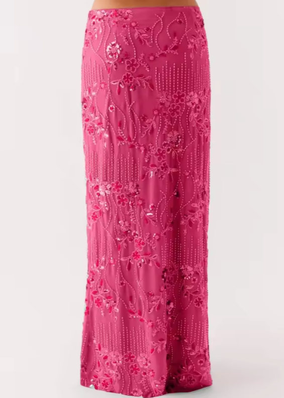 Sexy Floral Beach Maxi Skirt
