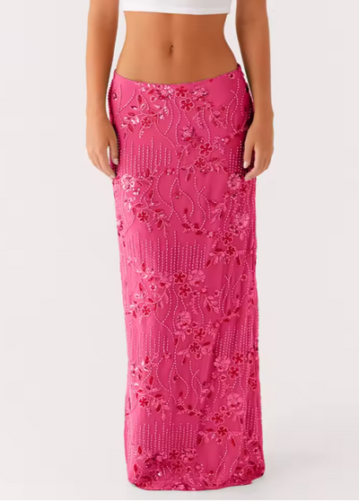 Sexy Floral Beach Maxi Skirt