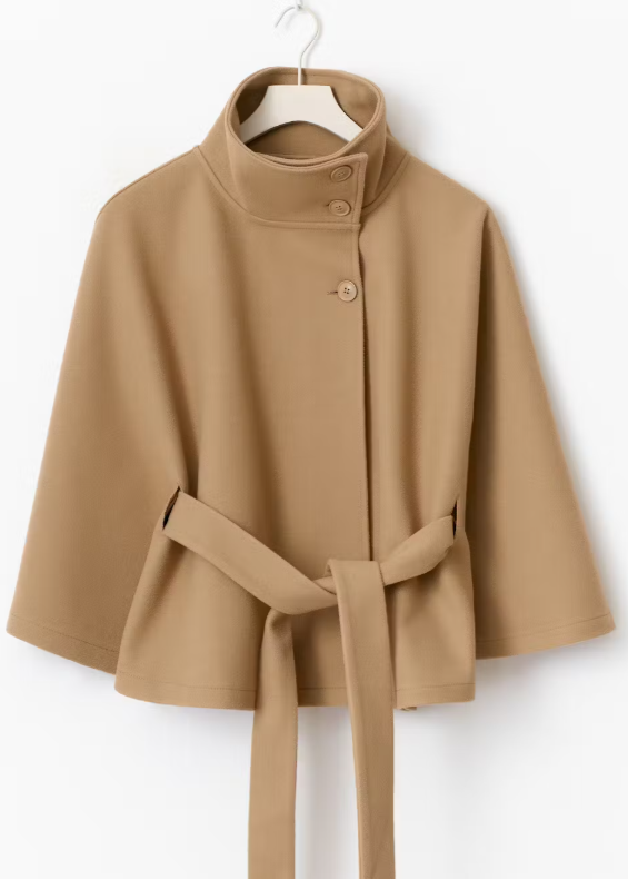 Elsie – Belt Cape Jacket