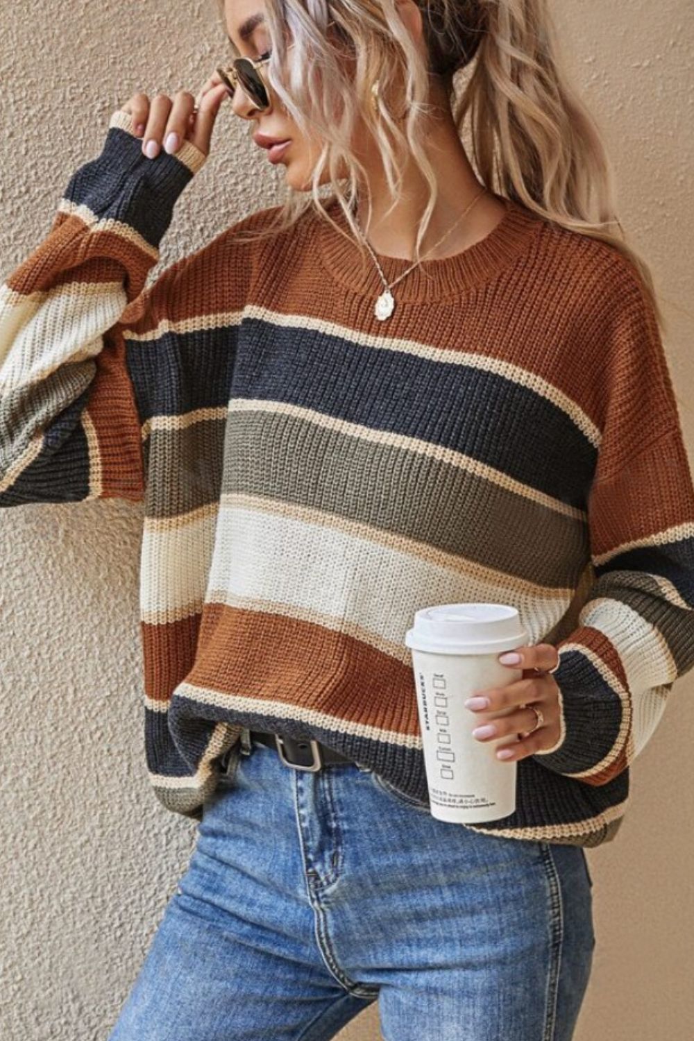 The Elara Striped Sweater