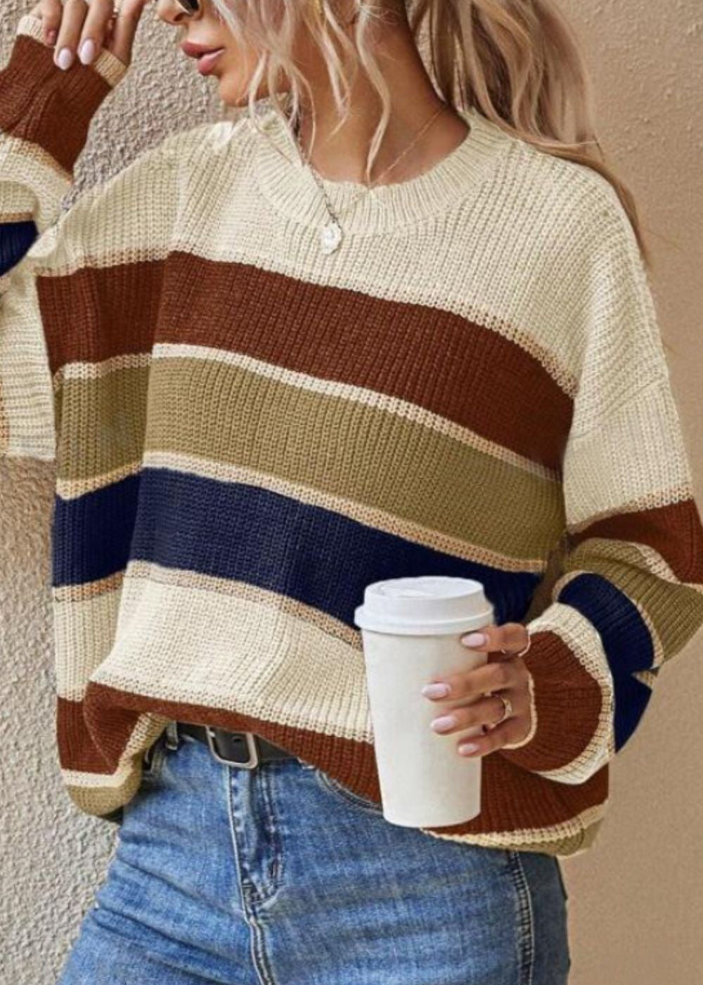 The Elara Striped Sweater