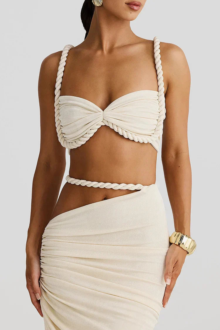 Elegant Cut-Out Two-Piece Maxi Set