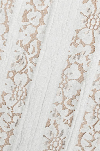 Rose Lace Maxi Dress – White Pearl