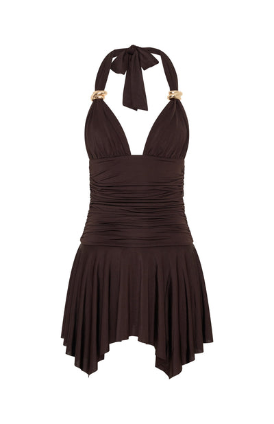 Use Somebody Mini Dress – Chocolate